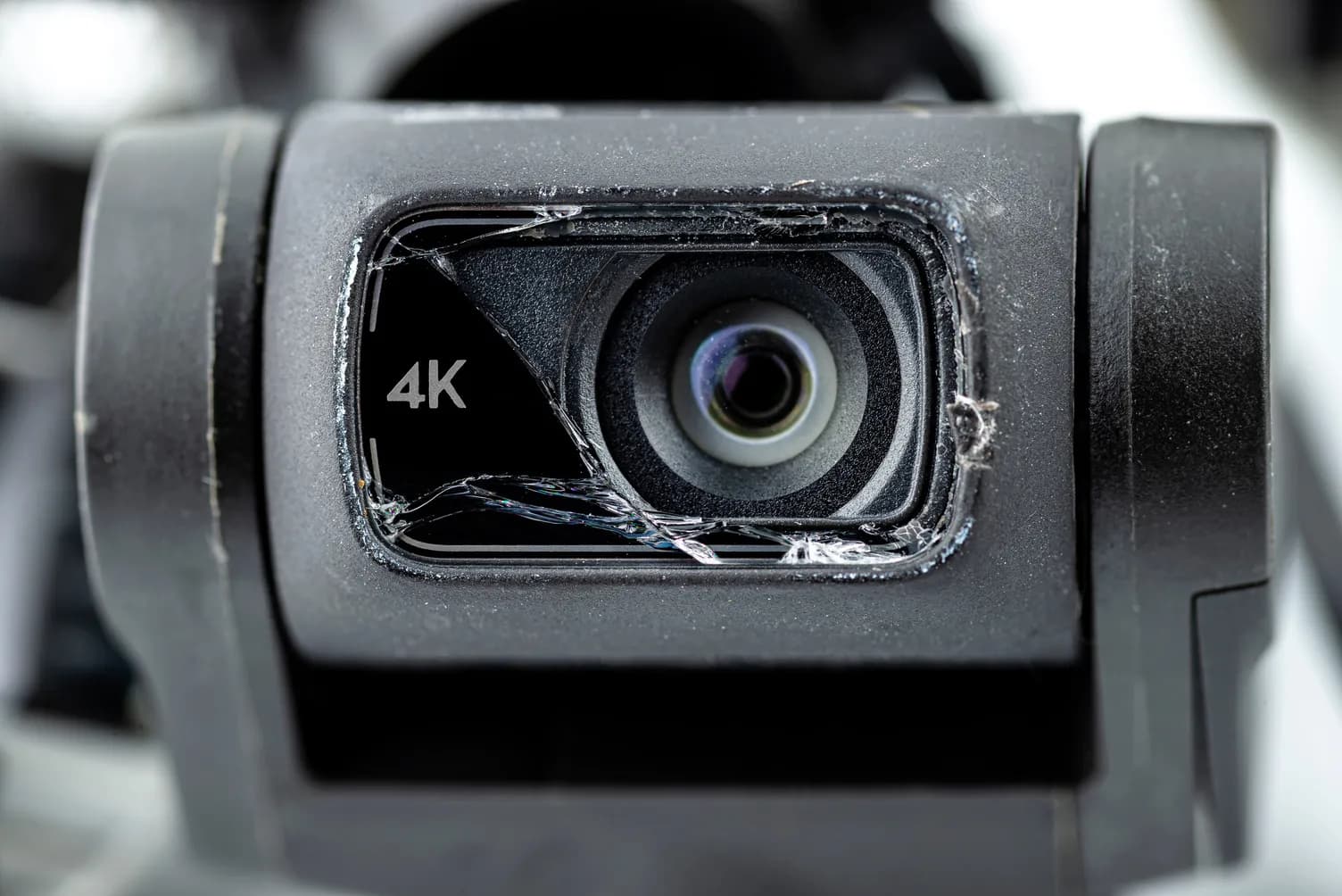 Cracked or broken drone frame 