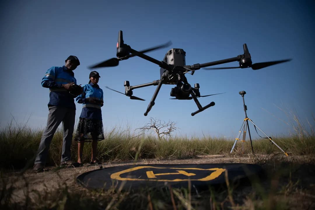 Drone equipment prepared for field operations